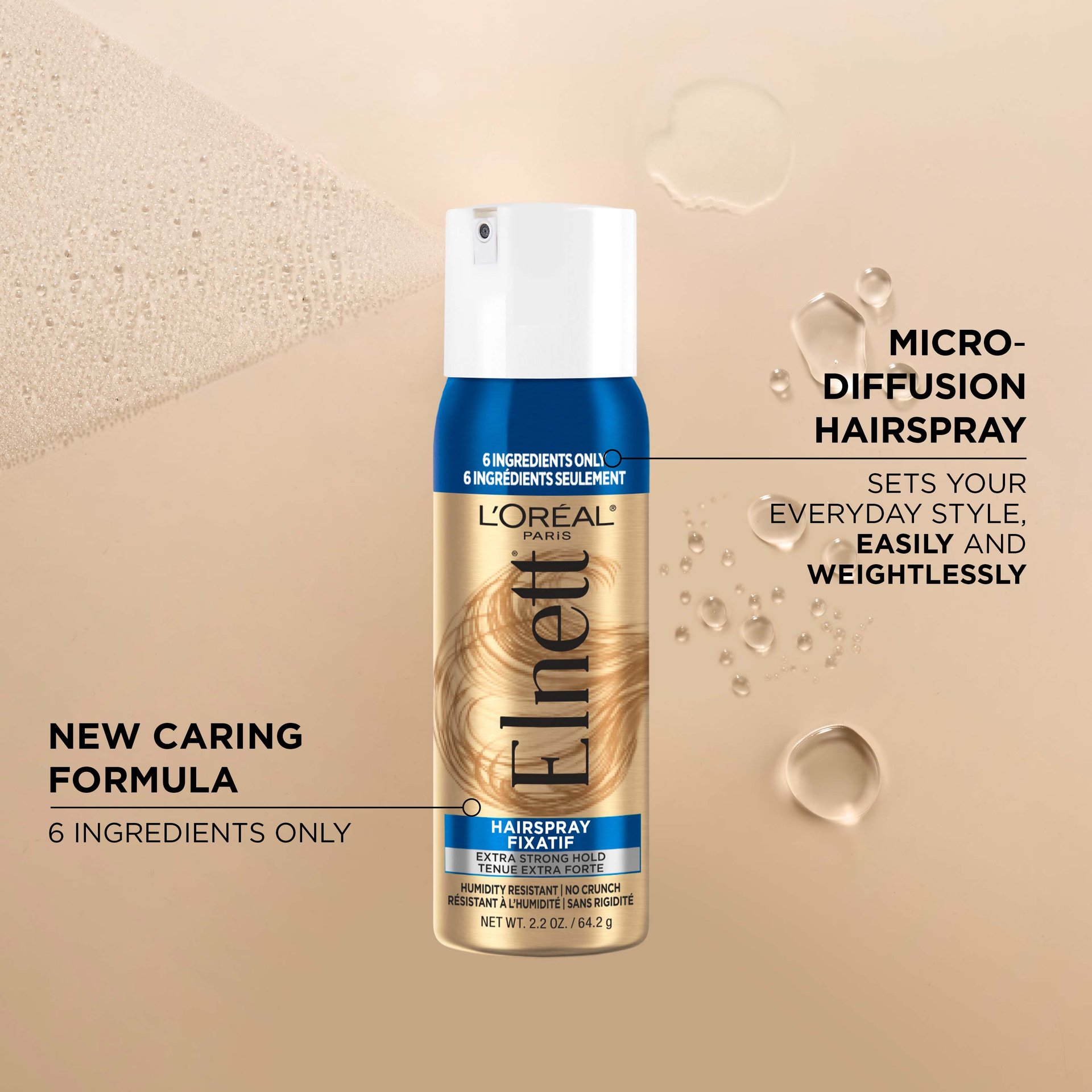 Elnett hair spray with only 6 ingredients